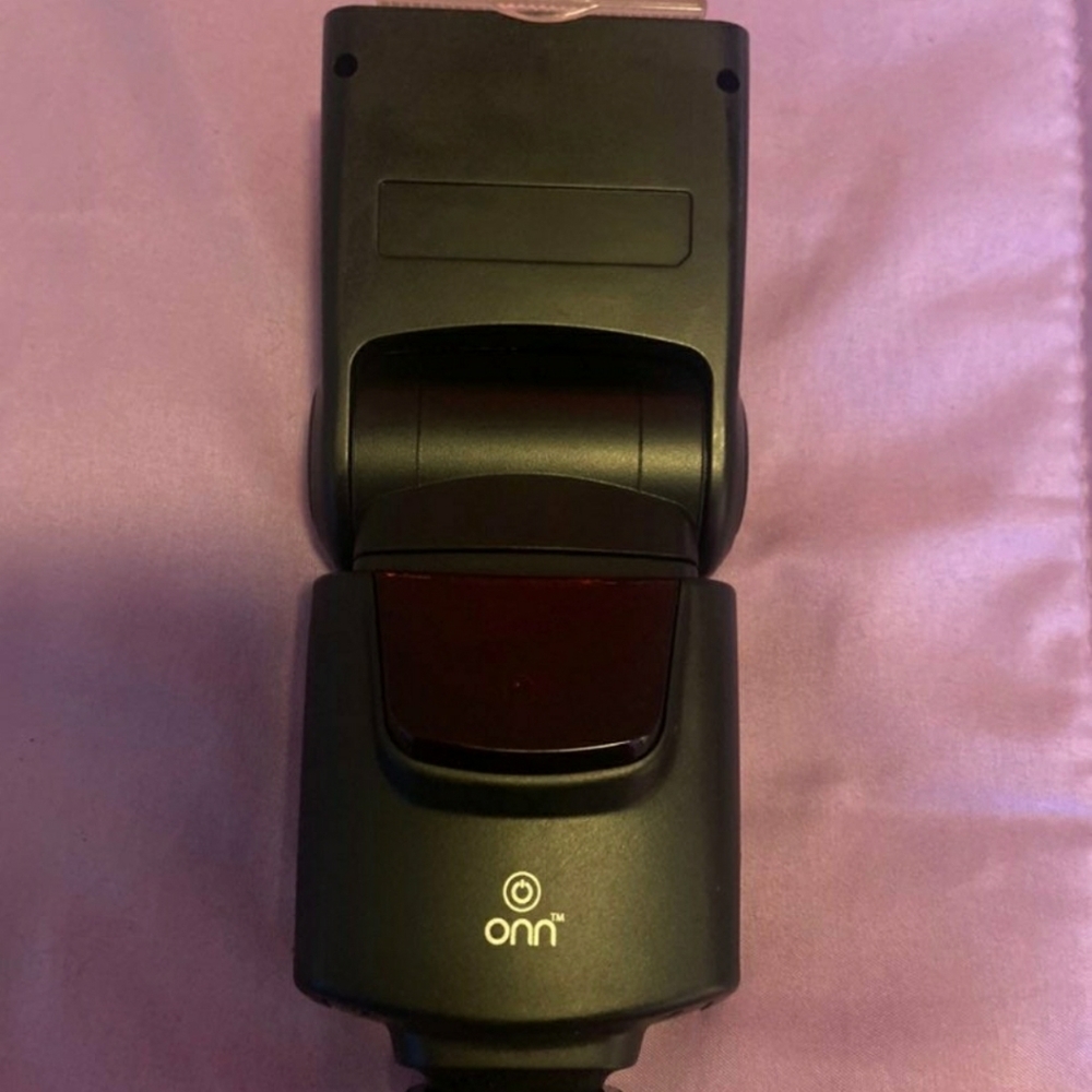 Onn Electronic Camera Flash for DSLR Cameras Canon Nikon Sony & Hot
